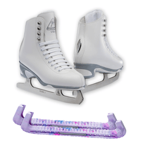 Jackson Ultima Finesse Figure Ice Skates JS150 Bundle with Skate Guards Size Adult 4