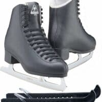 Jackson Ultima Classic JC552 Mens/Boys Figure Ice Skates, Medium Width, Bundle with Skate Guards Mens Size 6