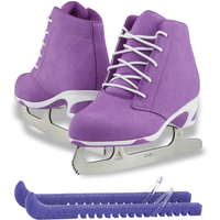 Jackson Softec Diva ice skates in Purple with Guardog 840 guards