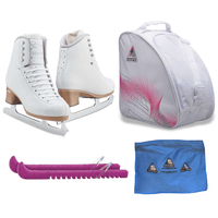 Jackson Ultima Figure Ice Skates EVO FS2020 / Narrow/Adult 4 Bundle with Bag, Guardog Skate Guards, Towel