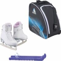 Jackson Ultima Finesse JS180 Figure Ice Skates for Women Bundle with Guardog Skate Guards, Jackson Skate Bag JL350 / Skates Color: Purple/Width: Medium/Size: Adult 4