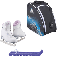 Jackson Ultima Finesse JS180 Figure Ice Skates for Women Bundle with Guardog Skate Guards, Jackson Skate Bag JL350 / Skates Color: Purple/Width: Medium/Size: Adult 4