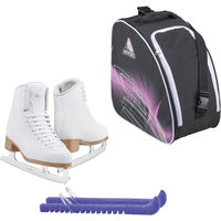Jackson Classic JC500 Womens Figure Ice Skates Womens 5 Bundle with Skate Guards and Bag
