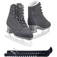 Jackson Ultima Ice Skates Softec Black Elite ST7200 Womens 4 Bundle with Skate Guards