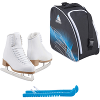 Jackson Classic JC200 Womens Figure Ice Skates Bundle with Skate Guards and Bag Size Womens 4