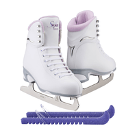 Jackson Ultima Finesse JS180 Figure Ice Skates for Women Bundle with Guardog Skate Guards/Purple/Adult 4