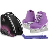 Jackson Softec Diva ice skates in Purple with Guardog 840 guards + skate bag