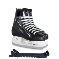 Botas - Draft 281 - Kids Ice Hockey Skates | Made in Europe (Czech Republic) | Color: Black, Size Child 10 Bundle with Skate Guards