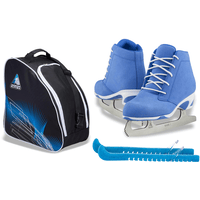 Jackson Ultima Recreational Women's Figure Ice Skates Softec Diva DV3000 / Color: Blue, Adult Size: 4 Bundle with Free Bag and Guardog Skate Guards