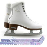 SKATE GURU Botas Model: Diana Figure Ice Skates/Size: Girls' 3 Bundle with Skate Guards