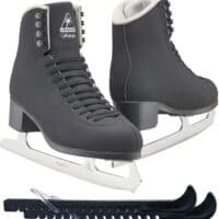 Jackson Ultima JS1792 Men's Ice Skates/Width: Medium (C/M) / Size: Adult 6 Bundle with Skate Guards