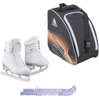 Jackson Finesse 180 ice skates in Fleece with Guardog 870 guards + Orange skate bag