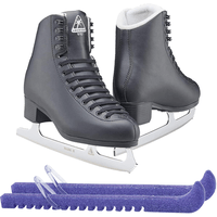 Jackson Ultima Classic JC552 Mens/Boys Figure Ice Skates, Medium Width, Mens Size 6 Bundle with Skate Guards