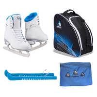 Jackson Ultima Finesse JS180 Figure Ice Skates Bundle with Skate Guards, Skating Bag, Towel/Color:Blue/Width: Medium/Size: Adult 4