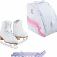 Jackson Classic JC500 Womens Figure Ice Skates Womens 5 Bundle with Skate Guards and Bag