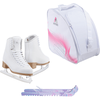 Jackson Classic JC500 Womens Figure Ice Skates Womens 5 Bundle with Skate Guards and Bag