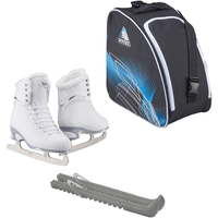 Jackson Ultima Finesse JS180 Figure Ice Skates for Women Bundle with Guardog Skate Guards, Jackson Skate Bag JL350 / Skates Color: Fleece/Width: Medium/Size: Adult 4