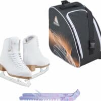 Jackson Classic JC500 Womens Figure Ice Skates Womens 6 Bundle with Skate Guards and Bag