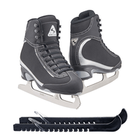 Jackson Ultima Softec Vista ST3200 Figure Ice Skates for Women/Color: Black + Skate Guards, Size: Adult 4 Bundle with Guardog Skate Guards