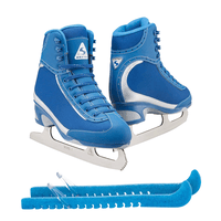 Jackson Ultima Softec Vista ST3200 Figure Ice Skates for Women/Color: Navy + Skate Guards, Size: Adult 4 Bundle with Guardog Skate Guards