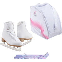 Jackson Classic JC200 Womens Figure Ice Skates Bundle with Skate Guards and Bag Size Womens 4