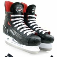 Botas Botas Attack ice skates in Black / Red / White with Guardog 602 guards