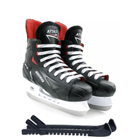 Botas Botas Attack ice skates in Black / Red / White with Guardog 602 guards