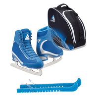 Jackson Ultima Softec Vista ST3200 Figure Ice Skates for Women/Color: Navy + Bag and Skate Guards, Size: Adult 4 Bundle with Guardog Skate Guards, Jackson Skate Bag JL350