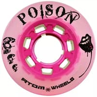 Atom Roller POISON Quad Derby Wheels 62X38 Hybrid - Pink - PACK OF 4