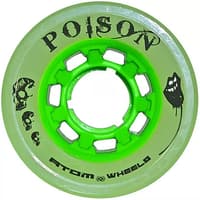 Atom Roller POISON Quad Derby Wheels 62X44 Hybrid - Green - PACK OF 4