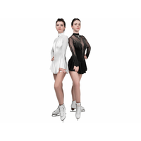 Figure Skating Dress Style A19 Black Italian Fabric, Handmade