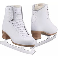 Pair of Jackson Ultima Freestyle Fusion FS2190 white figure skates with mounted Aspire XP blades