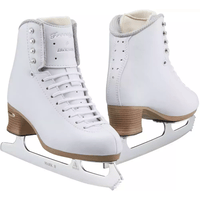 Jackson Ultima Freestyle Fusion FS2190 Mark II figure skates in white, outside view of the pair