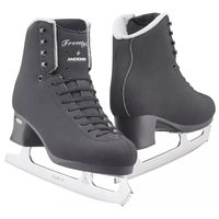 Jackson Ultima Freestyle Fusion FS2192 Mark II figure skates in black, outside view of the pair