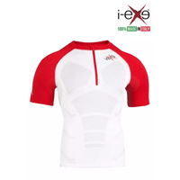 I-EXE Made in Italy - Multizone Compression Men's Shirt - Color: White with Red