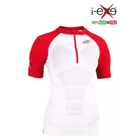 I-EXE Made in Italy - Multizone Compression Women's Shirt - Color: White with Red