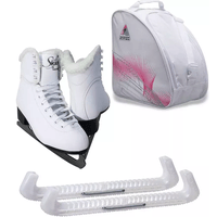 Jackson Ultima SoftSkate Womens' Ice Skates / Bundle with Jackson Bag, Guardog Skate Guards / White