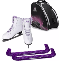 Jackson Ultima SoftSkate Womens' Ice Skates / Bundle with Jackson Bag, Guardog Skate Guards / Purple