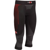 I-EXE Made in Italy - Multizone Compression Women's Tights Capri Pants - Color: Black with Red
