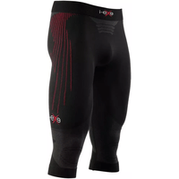 I-EXE Made in Italy - Multizone Compression Men's Tights Capri Pants - Color: Black with Red