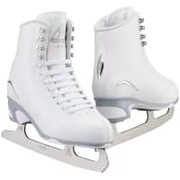 Jackson Ultima Finesse JS450 white figure skates for women and girls with Mark I blades