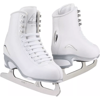 Jackson Ultima Finesse JS450 white figure skates for women and girls with Mark I blades