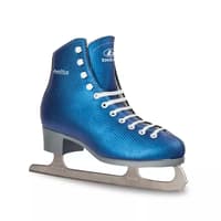 BOTAS Anita Women’s and Girls’ Figure Skates BOTAS Anita blue figure skate with carbon-weave texture, white laces and Nicole blade