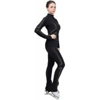 SG.moda P11J11 Black Figure Skating Outfit Jacket | Italian Fabric SG.moda P11J11 Black Figure Skating Outfit Jacket | Italian Fabric