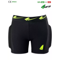 UFO PLAST Made in Italy - Kombat Padded Plastic Shorts For Kids, Hip and Side Protection, Red