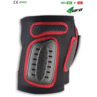 UFO PLAST Made in Italy - Soft Padded Plastic Shorts For Kids, Hip and Side Protection, Black with Red
