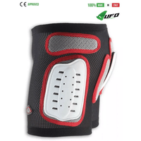 UFO PLAST Made in Italy - Padded Plastic Shorts For Kids, Hip and Side Protection, White with Red