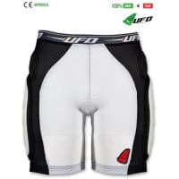UFO PLAST Made in Italy - Padded Bike Shorts with Padding and Plastic Side Protection, Ergonomic Perforated Padds, Black