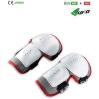 UFO PLAST Made in Italy - Multisport Elbow Guards, Elbow Protection Pads, White or Black with Red