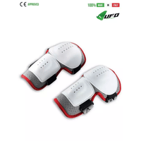 UFO PLAST Made in Italy - Multisport Elbow Guards, Elbow Protection Pads, White or Black with Red
